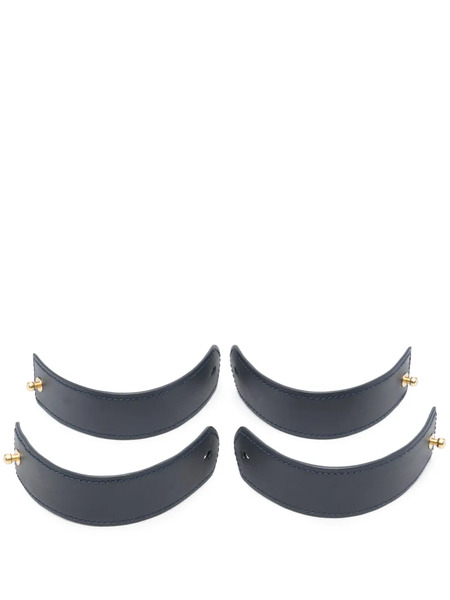  Ralph Lauren Home Wyatt Leather Napkin Ring (set Of Four) - Blue 