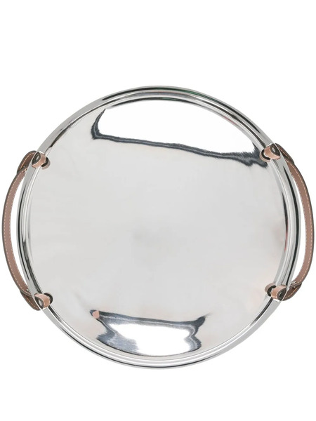  Ralph Lauren Home Wyatt Round Tray - Silver 