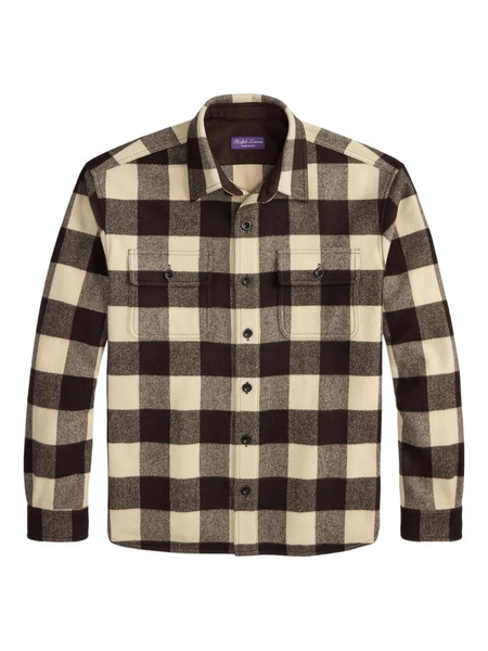  Ralph Lauren Purple Label Check-pattern Wool Shirt - Brown 