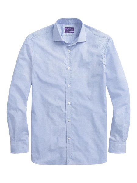  Ralph Lauren Purple Label Check-patterned Shirt - Blue 