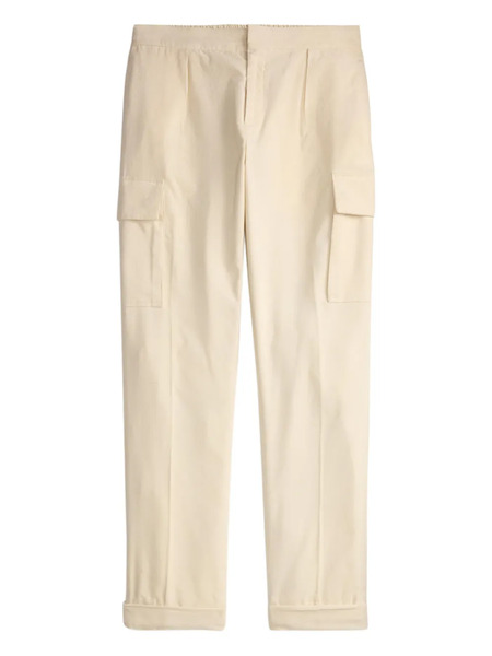  Ralph Lauren Purple Label Elasticated Drawstring Pleated Trousers - Neutrals 