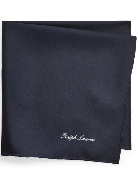  Ralph Lauren Purple Label Silk Pocket Square - Blue 