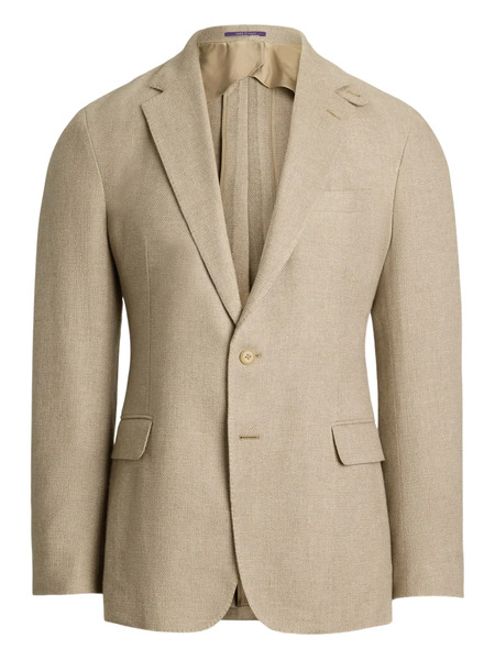  Ralph Lauren Purple Label Textured Two-button Blazer - Neutrals 