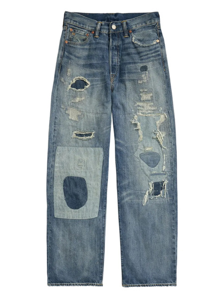  Ralph Lauren Rrl Distressed Jeans - Heyland Wash 