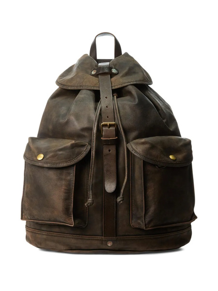  Ralph Lauren Rrl Distressed Leather Rucksack - Brown 