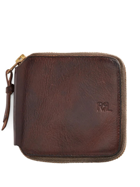  Ralph Lauren Rrl Leather Zip Wallet - Brown 