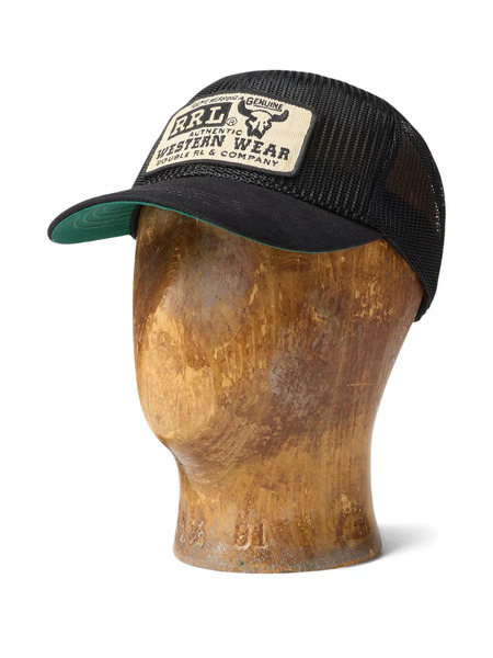  Ralph Lauren Rrl Logo-patch Mesh Cap - Black 