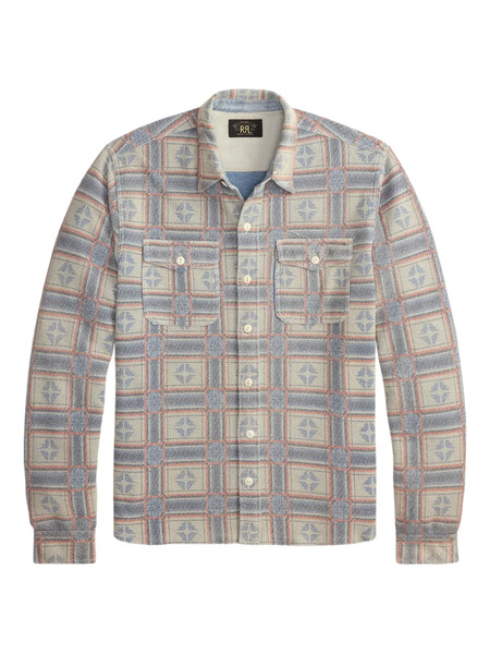  Ralph Lauren Rrl Plaid-pattern Pocket Shirt - Neutrals 