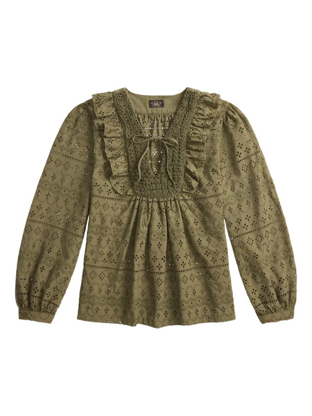  Ralph Lauren Rrl Ruffled Blouse - Green 