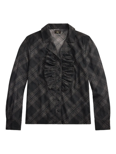  Ralph Lauren Rrl Ruffled Plaid Shirt - Grey 