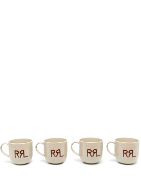 Ralph Lauren Rrl Set Of 3 Rrl Mugs - Neutrals 