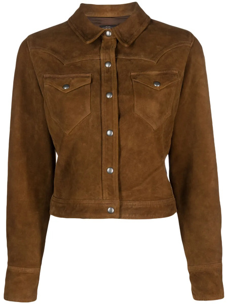  Ralph Lauren Rrl Stiles Suede Jacket - Brown 