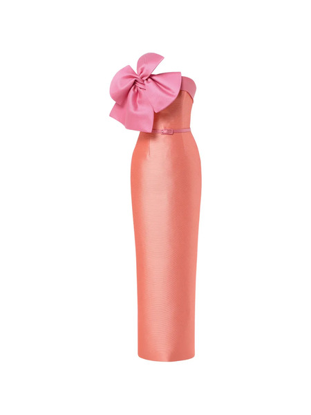  Rami Al Ali Bow Strapless Maxi Dress - Orange 