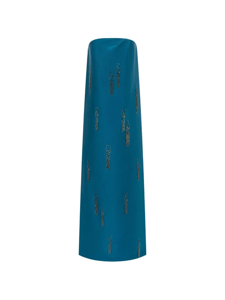  Rami Al Ali Embellished-cape Jumpsuit - Blue 