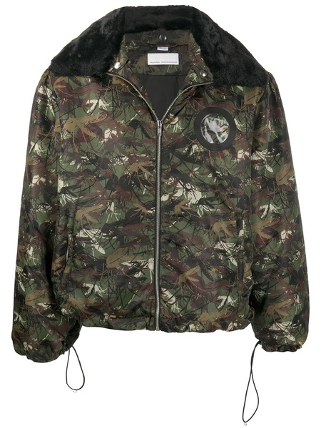  Random Identities Camouflage-print Hooded Jacket - Green 