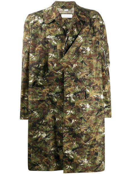  Random Identities Camouflage-print Single-breasted Coat - Green 