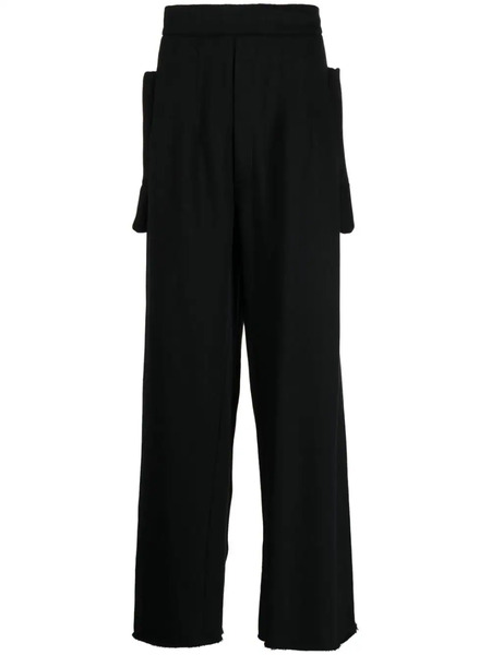  Random Identities Detailed-pocket Wide-leg Trousers - Black 