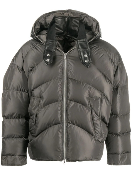  Random Identities Hooded Padded Jacket - Grey 