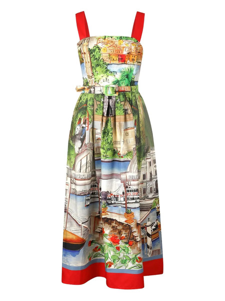  Rani Arabella Poet Printed Maxi Dress - Green 