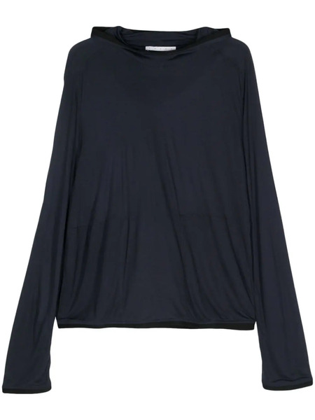  Ranra Fine-knit Hoodie - Blue 