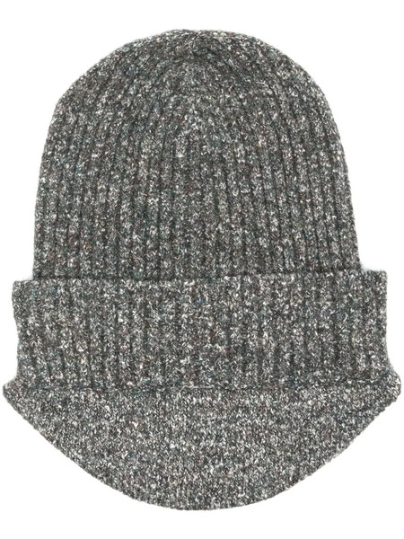  Ranra Mélange-effect Ribbed-knit Beanie - Grey 