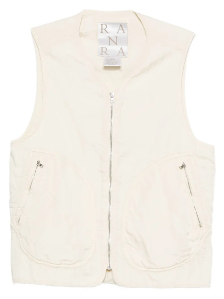  Ranra Zip-fastening Pocket Vest - Neutrals 