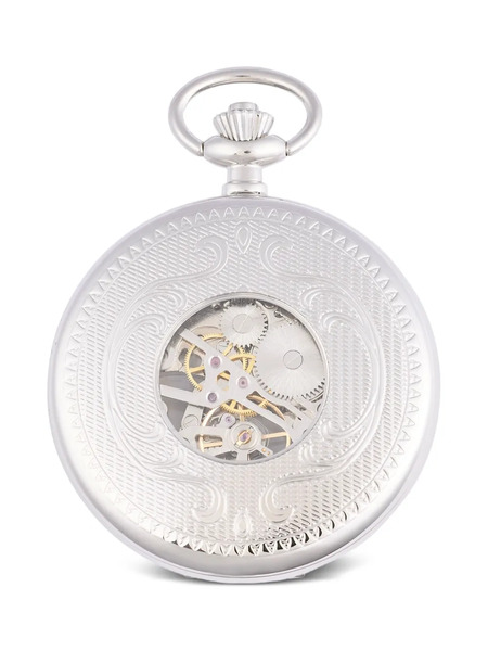  Rapport Mechanical Full Hunter Pocket Watch - Silver 