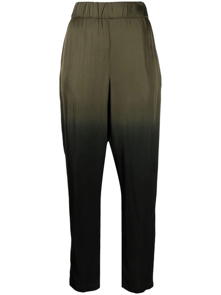  Raquel Allegra Fez Gradient-effect Trousers - Green 