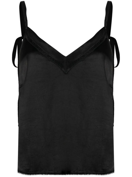 Raquel Allegra Mino Satin Top - Black 