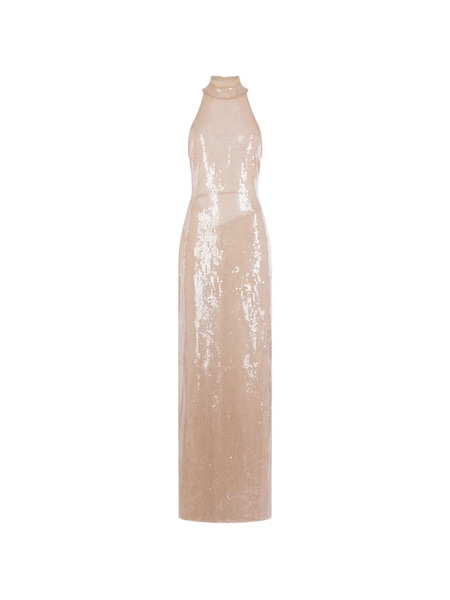  Raquel Diniz Sequin Open-back Maxi Dress - Neutrals 