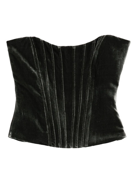  Raquel Diniz Velvet Corset - Grey 