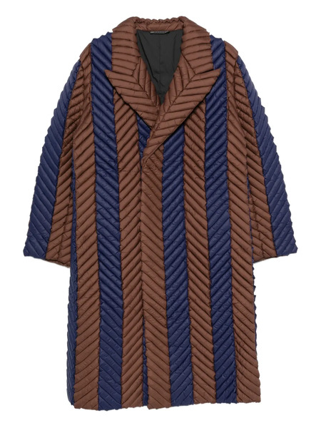  Raxxy Herringbone-quilted Coat - Blue 