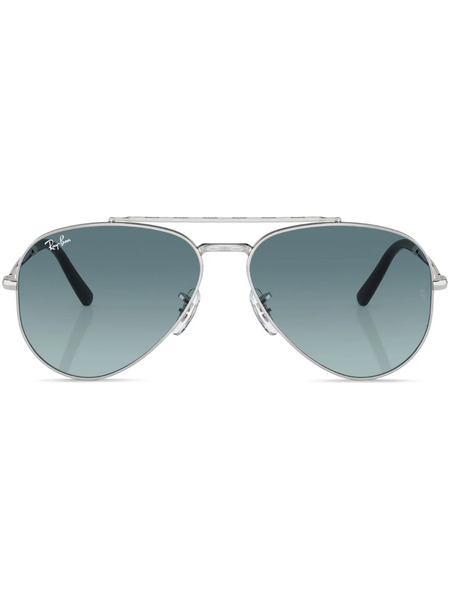 Ray-ban Aviator Logo-print Sunglasses - Silver 