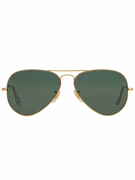  Ray-ban Gold-plated Aviator Sunglasses - Green 