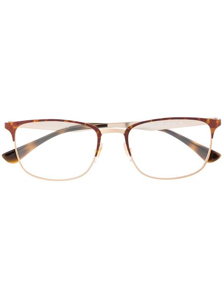  Ray-ban 6421 Half Rim Clubmaster Glasses - Brown 