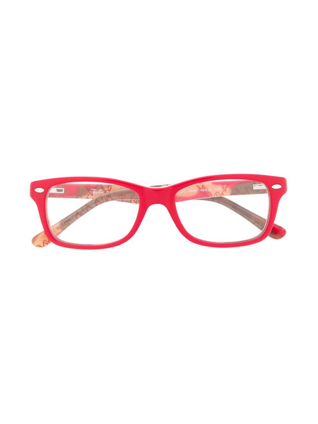  Ray-ban Junior Square Shaped Glasses - Red 