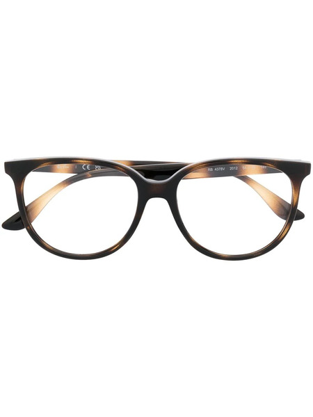  Ray-ban Logo-plaque Round Glasses - Brown 