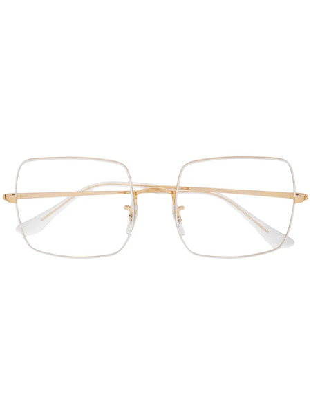  Ray-ban Oversize Square Frame Glasses - Gold 