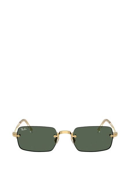  Ray-ban Rectangle-frame Rimless Sunglasses - Gold 