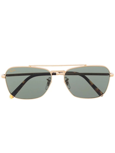  Ray-ban Rectangle Frame Sunglasses - Gold 