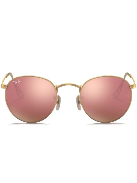  Ray-ban Round Flash Sunglasses - Gold 