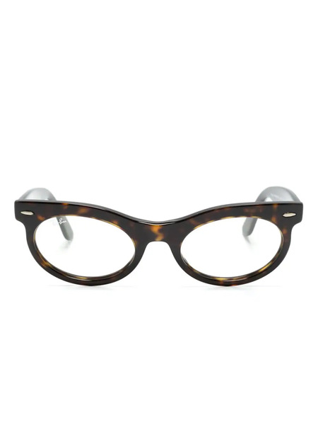  Ray-ban Wayfarer Oval-frame Glasses - Brown 