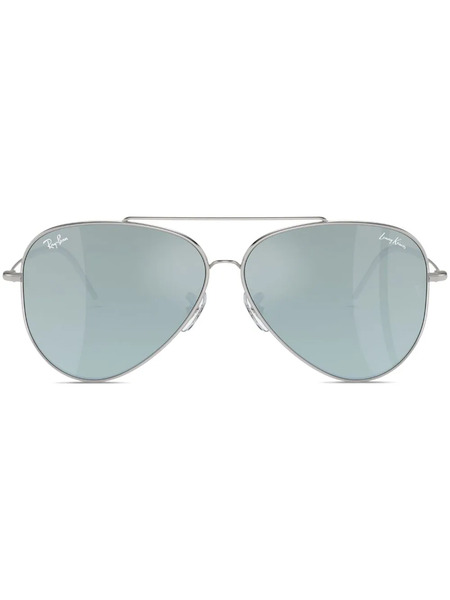  Ray-ban X Lenny Kravitz Aviator Reverse Sunglasses - Silver 
