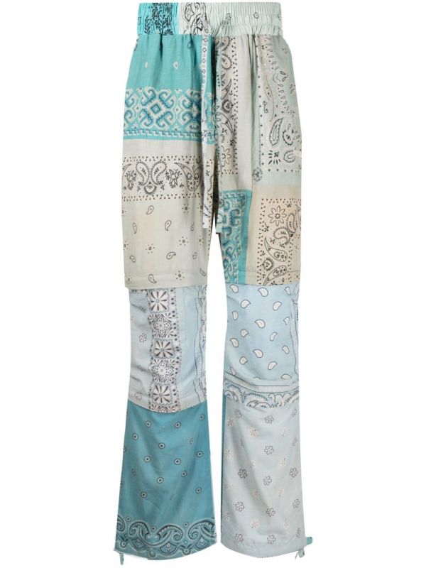  Readymade Bandana-print Straight Trousers - Blue 