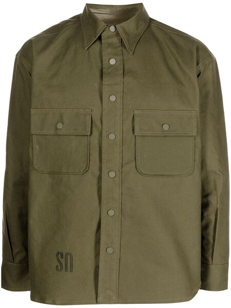  Readymade Logo-print Cargo Shirt - Green 