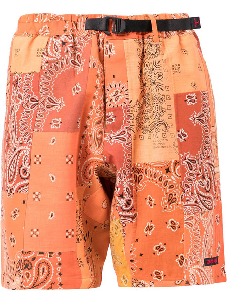  Readymade Paisley-print Buckle-fastening Shorts - Orange 