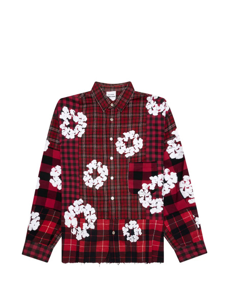  Readymade X Denim Tears Floral-embroidered Checked Shirt 
