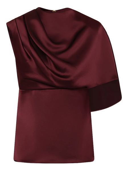 Rebecca Vallance Avalon Draped One-shoulder Top - Red 