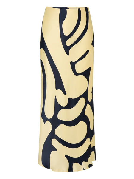  Rebecca Vallance Dune Printed Midi Skirt - Yellow 
