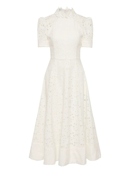  Rebecca Vallance Embroidered Midi Dress - Neutrals 